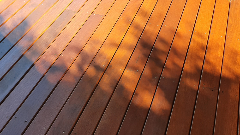 Freshly,oiled,australian,spotted,gum,timber,outdoor,covered,deck,with